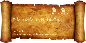 Móczár Milán névjegykártya